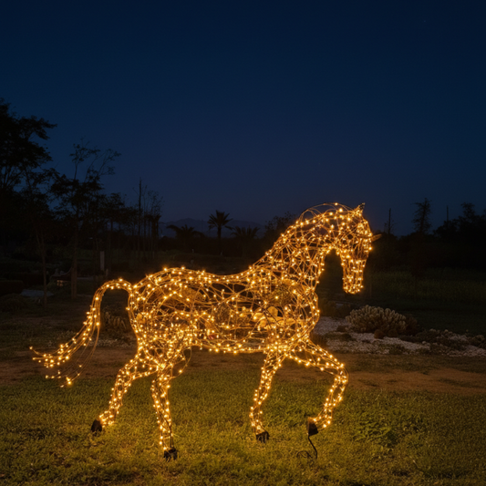 Cheval en métal recyclé sculpture artistique industrielle réalisée à la main