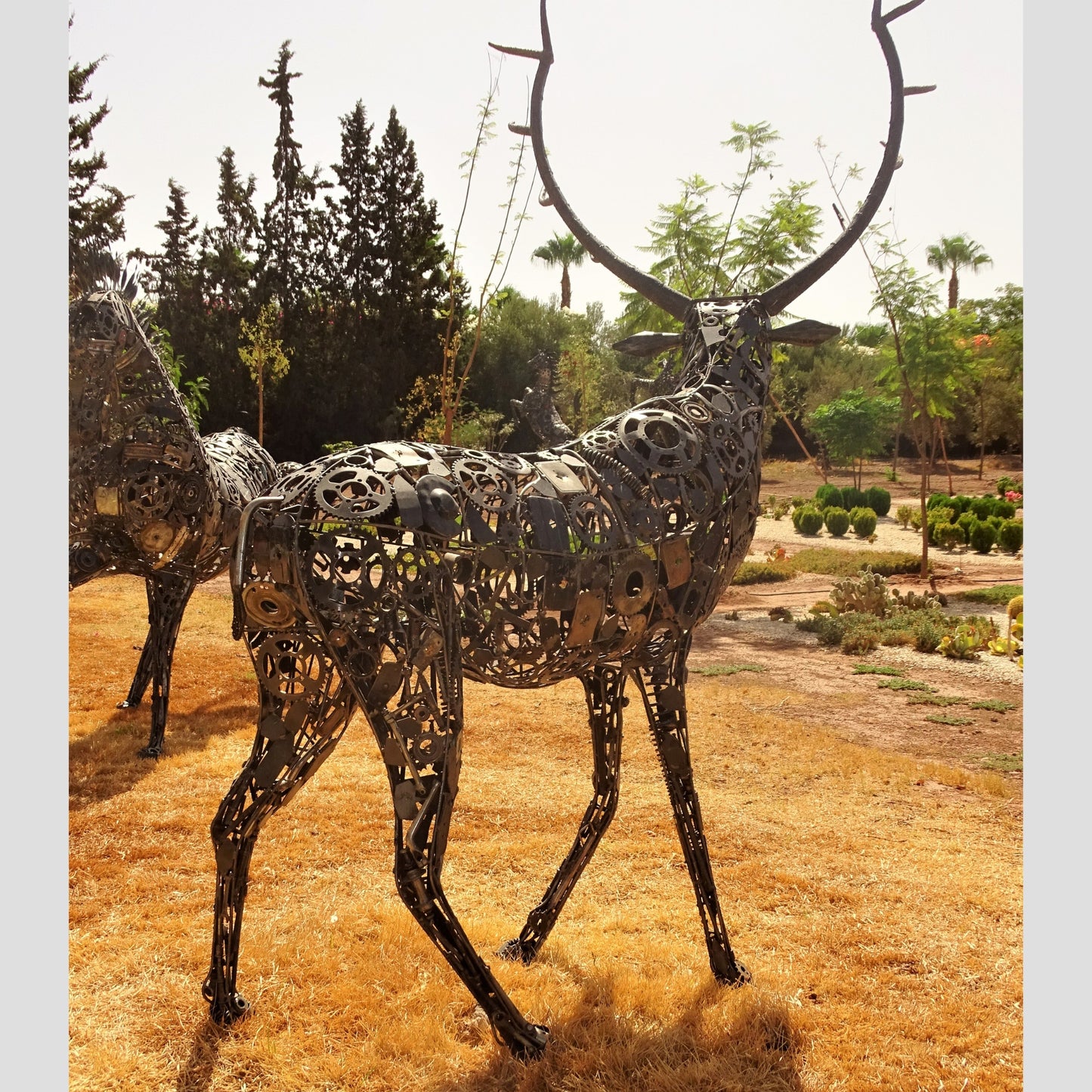 Sculpture en Métal Recyclé - Cerf