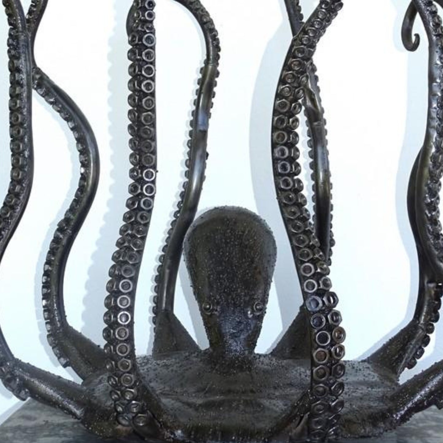Metal Octopus Sculpture and Table Leg