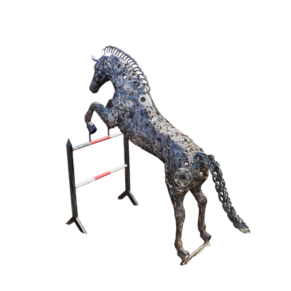 Sculpture en metal , cheval de metal, cheval mécanique, cheval mecanique, tete de cheval, statue cheval extérieur, statue cheval jardin, sculpture animaux, tête de cheval, sculpture cheval, statue cheval, cheval cabré, statue cheval, cheval cabre, sculpture cheval, cheval de metal, statue equestre, , cheval en bronze, decoration cheval, sculpture metal, deco jardin metal, deco jardin, décoration fer forgé extérieur, decoration exterieur, sculpture metal jardin, saut d’obstacle.