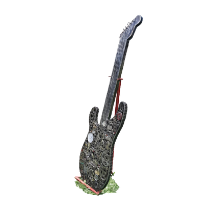 Sculpture en metal, guitare en metal, guitare en métal, guitare métallique, guitare déco, guitare mur deco, guitare mur, guitare decorative, guitare décoration murale, guitare décoration, decoration guitare, guitare pour metal, guitare métal, guitar metal, guitare electrique metal, deco guitare murale, deco guitare.