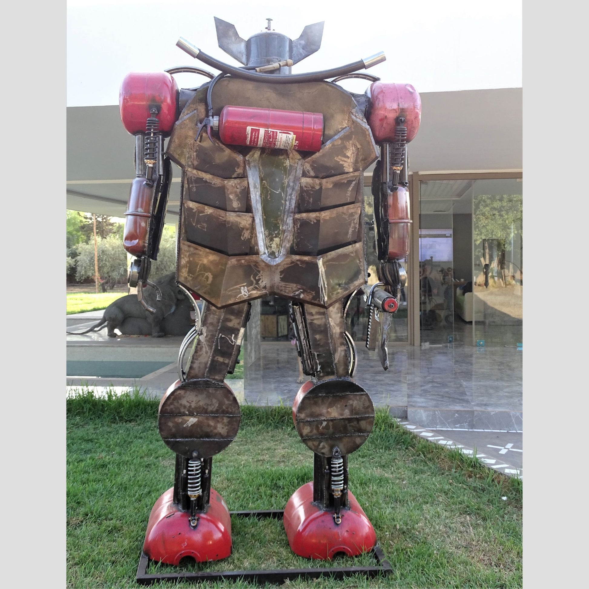 sculpture robot, robot sculpture, sculpture robot metal, robot deco, robot geant, sculpture acier, deco metal jardin, sculpture jardin, statue de jardin, statue exterieur, deco metal jardin, décora-tion, sculpture ferraille, sculpture en fer soudé, sculpture métal recyclé, sculpture art, décoration fer forgé extérieur, decoration exterieur, sculpture en metal.