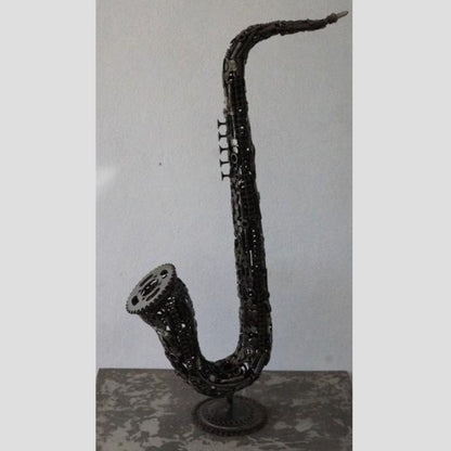 Sculpture, Instrument de musique, les instruments de musique, sculpture musique, statue musicale, statut musical, musique statue musicale, statues musicales, statue musical, deco musique, sculpture moderne, Sculpture en metal, saxophone métal recyclé, sculpture saxophone métal, jazz, Musique, 
saxophone décoratif métal, saxophone en métal recyclé, sculpture instrument musique métal, 
sculpture metal, sculpture en fer soudé, metal art.