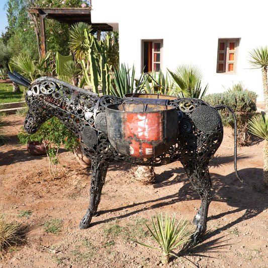 Sculpture ÂNE en Métal Recyclé