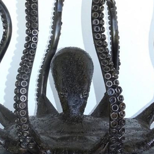 Metal Octopus Sculpture and Table Leg