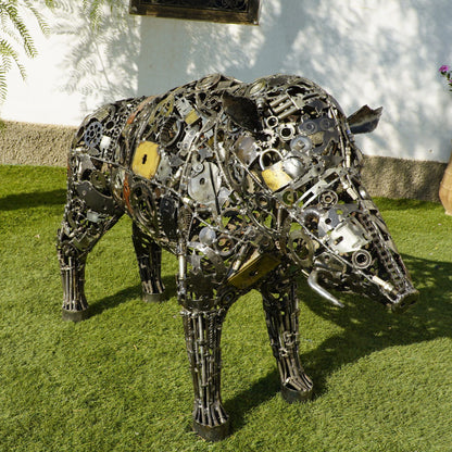 Sculpture en metal , Sanglier, statue sanglier extérieur, statue sanglier, animaux sculpture metal recuperation, decoration animaux, statue jardin, statue de jardin, statue exterieur, sculpture jardin, decoration animaux, animaux mecanique, sculpture métallique récupération, animaux en métal recyclé, , deco metal jardin, sculpture acier, statue animaux, sculpture exterieur, sculpture ferraille, animaux deco jardin en metal, animaux en métal, décoration, animaux en métal recyclé, deco metal jardin.