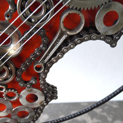 Sculpture en metal , sculpture violon, sculpture musique, statue musicale, musique statue musicale, violon, violon electrique, Déco murale, decoration murale, Sculpture en metal, sculpture moderne, décoration.